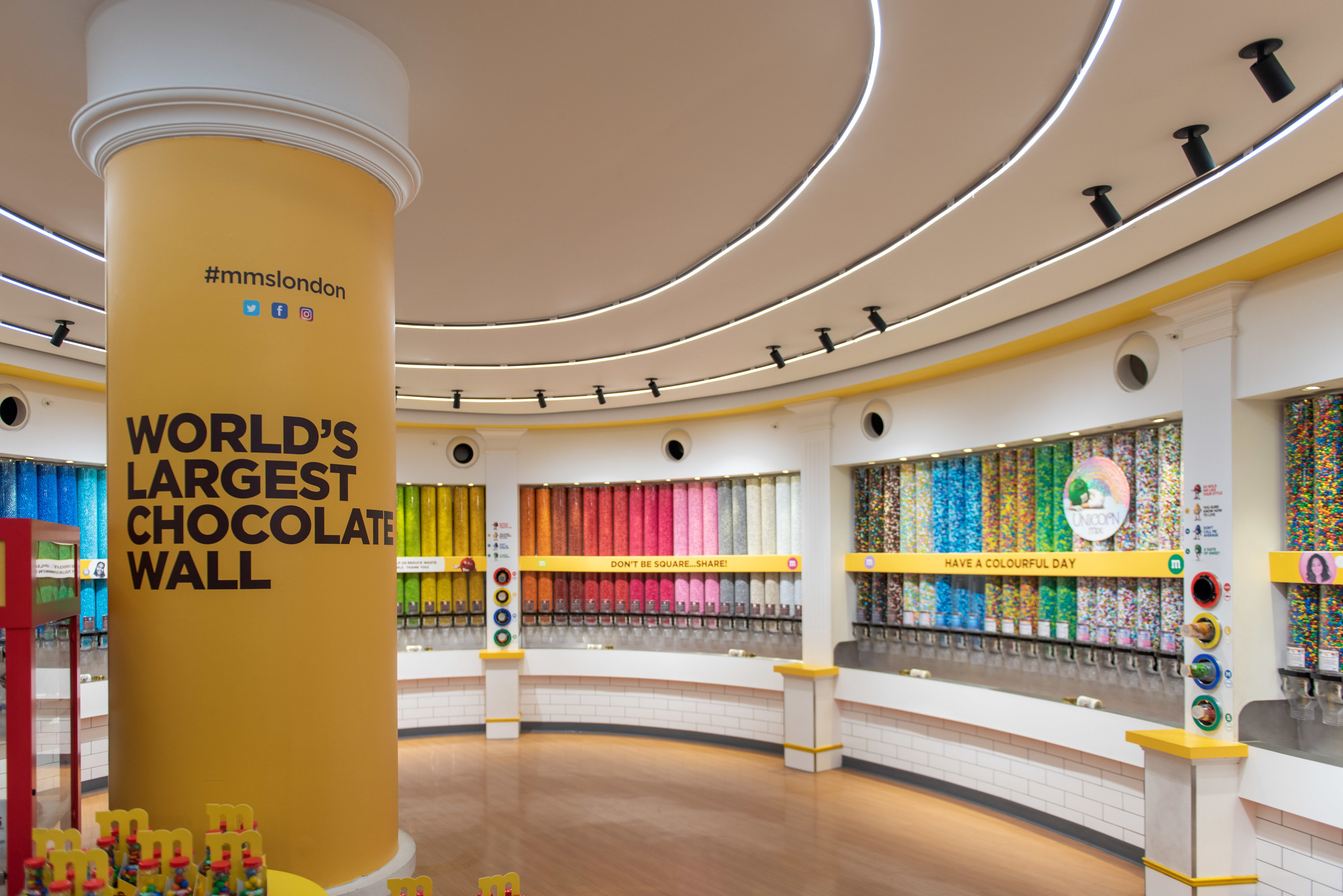 M&M's opens flagship UK store with giant chocolate wall