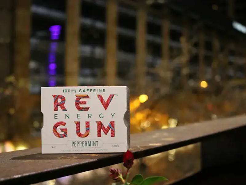 Rev Gum Sugar Free Polar Mint Energy Gum, 6 Pieces 